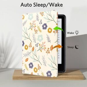 Kindle Paperwhite 11th Gen Case Floral‎ Auto Sleep/Wake Card Holder